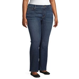 Dk Wash Distressed Fade Straight Leg Jean 22W S
